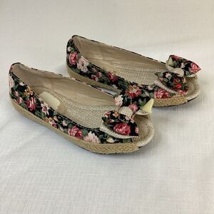 Fab Kickz Girls Black/Floral Shoe Size 10